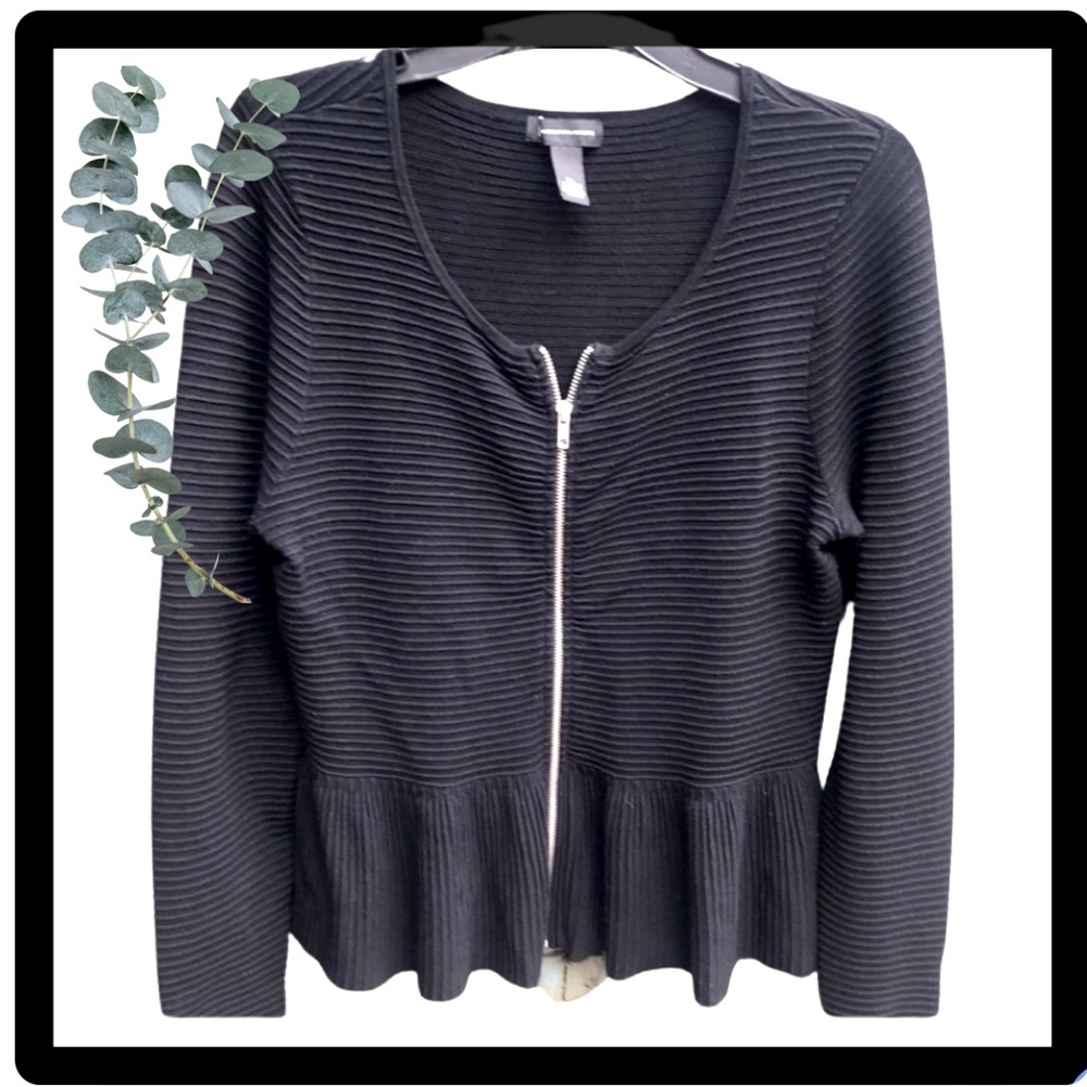 Gorgeous Black Zip Up Sweater